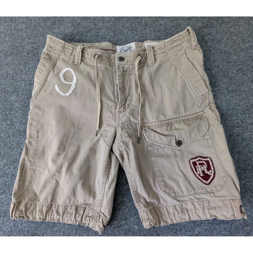 Vintage Polo Ralph Lauren Bleecker Cargo Shorts Men's Size 35 w/ 10" Ins Khaki
